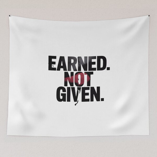 Item preview, Earned Not Given – Red Grunge Fitness Motivation Design designed and sold by ArtByYunus.