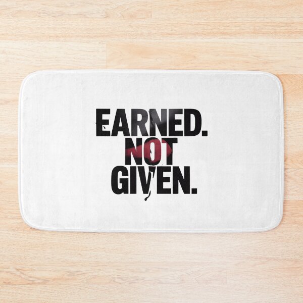 Item preview, Earned Not Given – Red Grunge Fitness Motivation Design designed and sold by ArtByYunus.