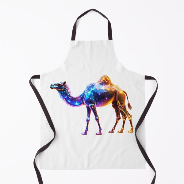 Item preview, "Glowing Digital Camel Art – Futuristic Geometric Neon Animal Illustration" designed and sold by GloriousArtSKD.