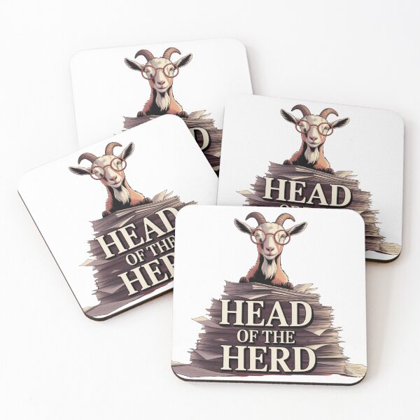 Item preview, Head of the Herd – Smart Goat Boss Office Humor designed and sold by ArtByYunus.