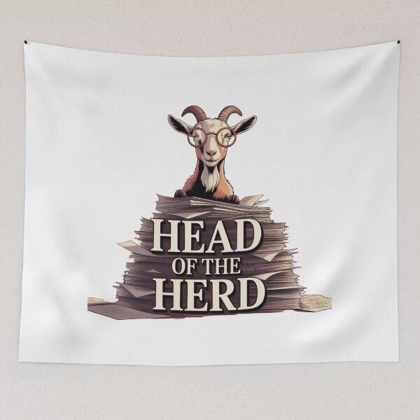 Item preview, Head of the Herd – Smart Goat Boss Office Humor designed and sold by ArtByYunus.