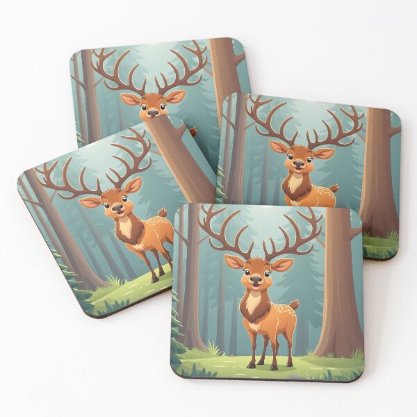 Item preview, Cute Cartoon Wapiti Brown Bull Elk designed and sold by DesignsByDessie.