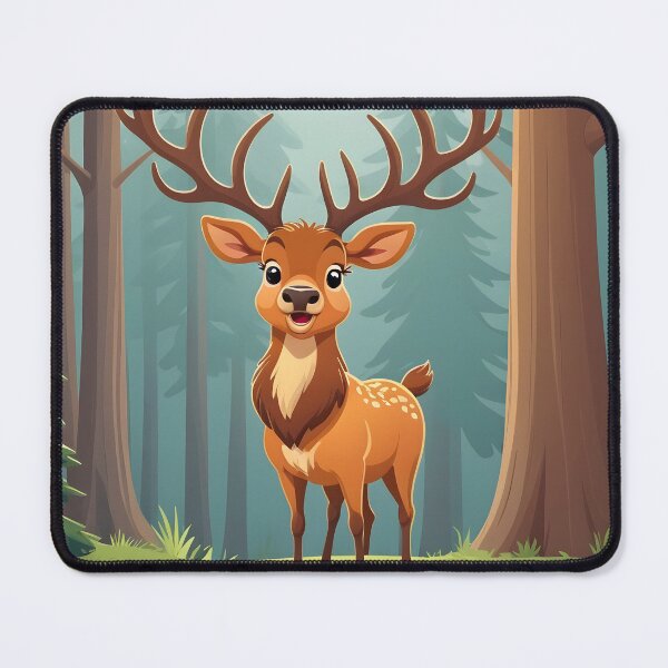 Item preview, Cute Cartoon Wapiti Brown Bull Elk designed and sold by DesignsByDessie.