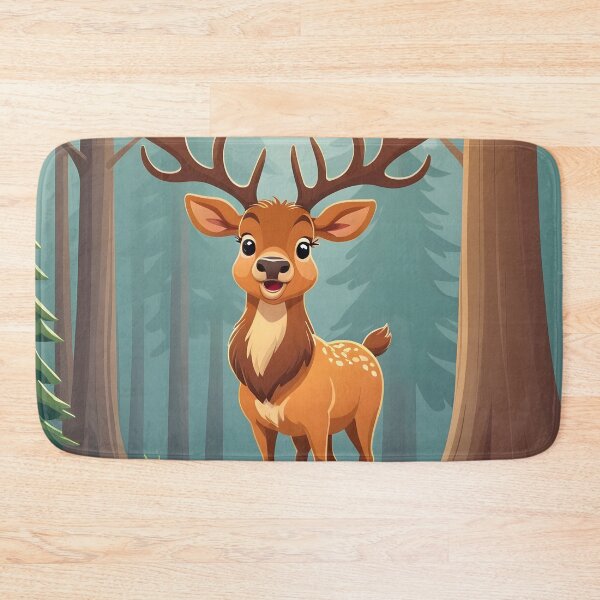 Item preview, Cute Cartoon Wapiti Brown Bull Elk designed and sold by DesignsByDessie.
