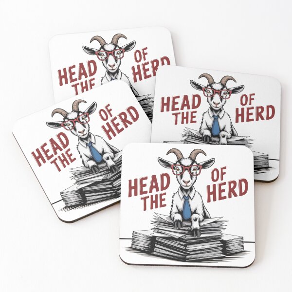 Item preview, Head of the Herd – Smart Goat Boss Office Humor designed and sold by ArtByYunus.