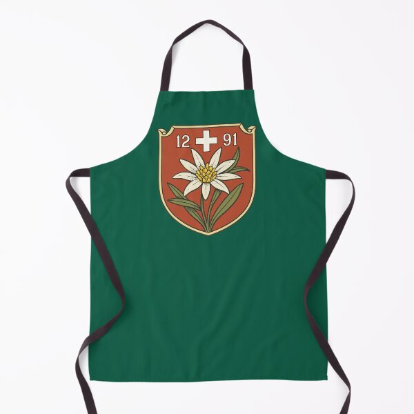 Item preview, Patriotic Swiss Edelweiss Heritage Shield designed and sold by AntiqueImages.
