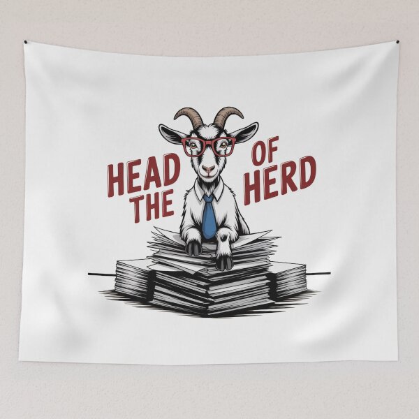 Item preview, Head of the Herd – Smart Goat Boss Office Humor designed and sold by ArtByYunus.
