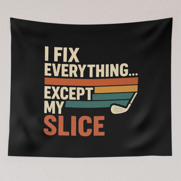 Item preview, I Fix Everything… Except My Slice” — Funny Golf Dad Retro Shirt designed and sold by RetiredAndRude.