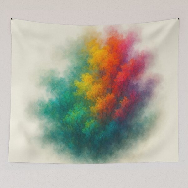 Item preview, abstract mist art depicting forest designed and sold by optimusprime39.