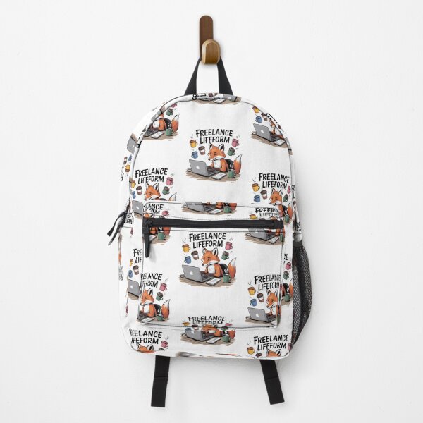 Item preview, Freelance Lifeform – Fox at Work Cute Hustle Design designed and sold by ArtByYunus.