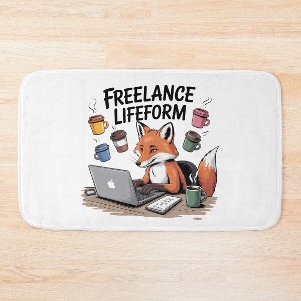 Artikelvorschau, Freiberufliche Lebensform – Fox at Work Cute Hustle Design entworfen und verkauft von ArtByYunus.