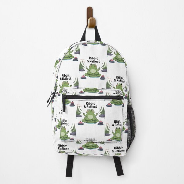Item preview, Ribbit & Reflect – Meditating Frog Zen Cartoon designed and sold by ArtByYunus.