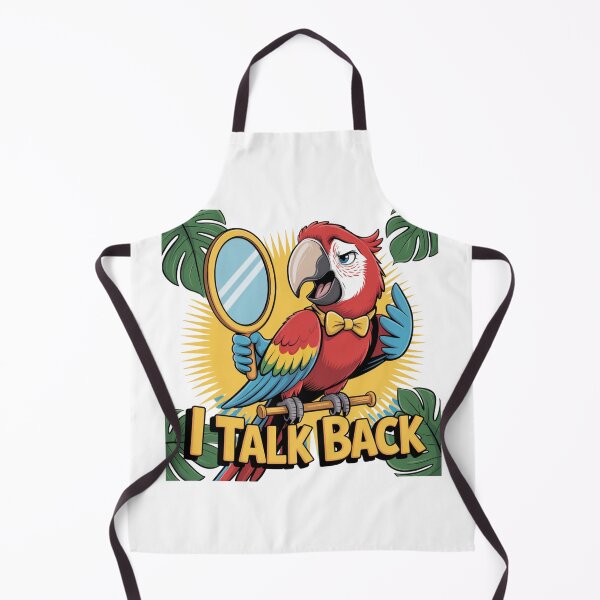 Item preview, I Talk Back – Sassy Parrot with Mirror Cartoon Design designed and sold by ArtByYunus.