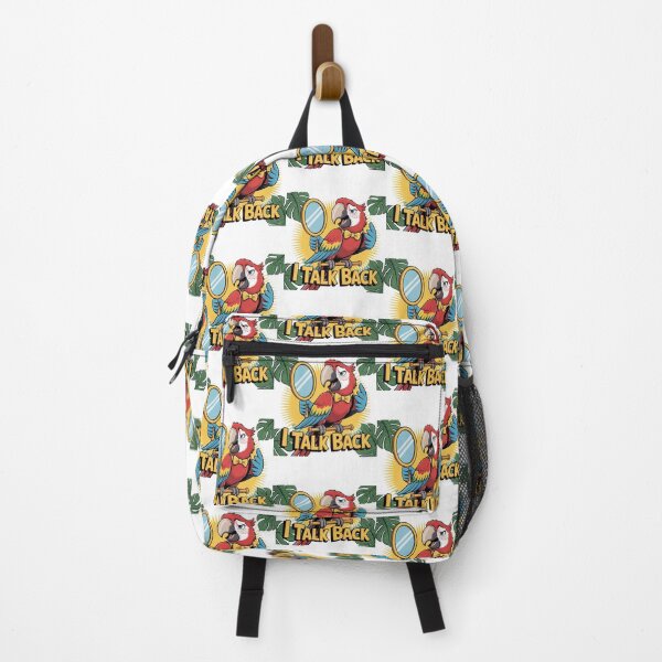 Item preview, I Talk Back – Sassy Parrot with Mirror Cartoon Design designed and sold by ArtByYunus.