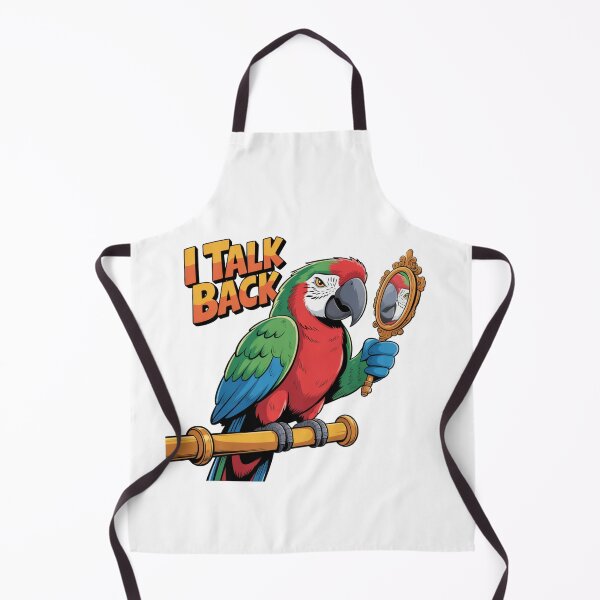 Item preview, I Talk Back – Sassy Parrot with Mirror Cartoon Design designed and sold by ArtByYunus.