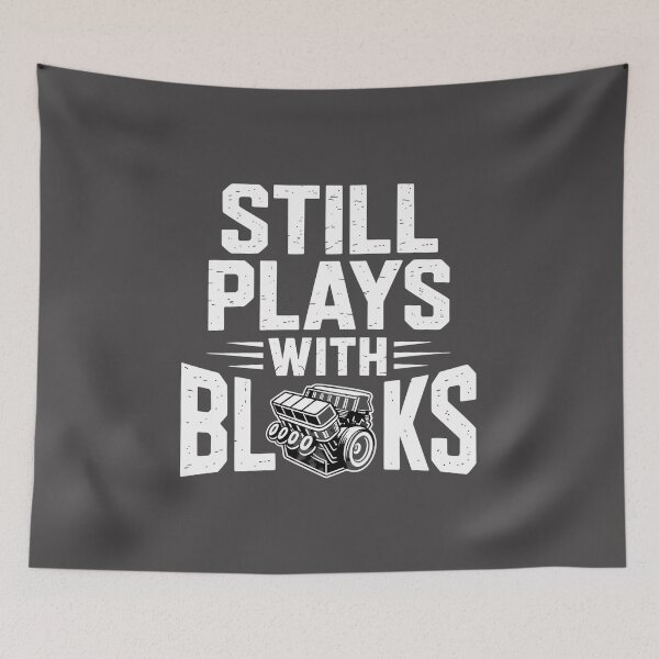 Item preview, Still Plays With Blocks – Funny Mechanic  V8 Engine dad gift designed and sold by Splotchly.
