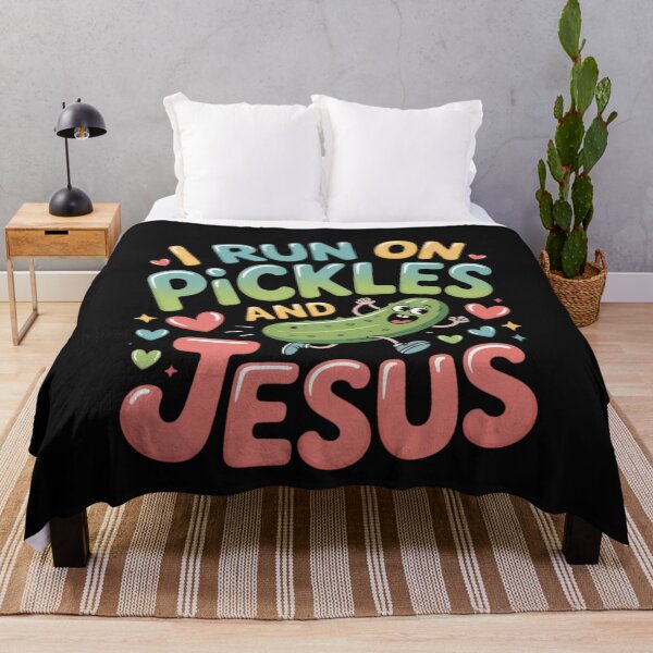 Item preview, I Run On Pickles and Jesus Religious designed and sold by ManiaGrania.