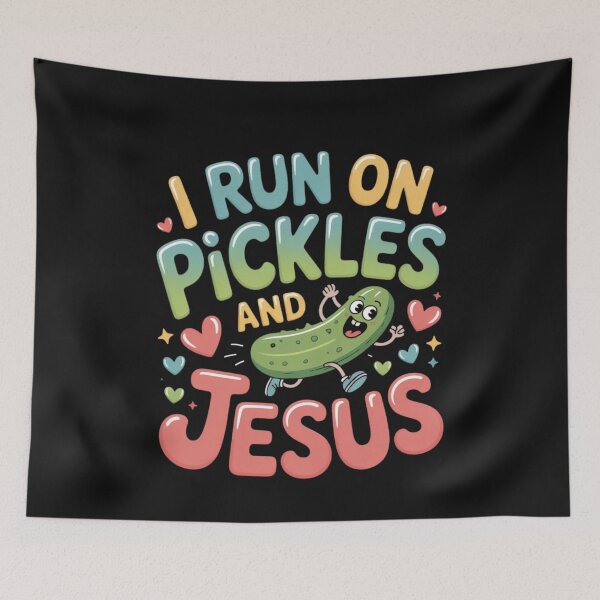 Item preview, I Run On Pickles and Jesus Religious designed and sold by ManiaGrania.