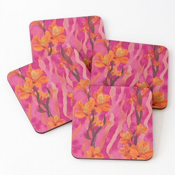 Item preview, Hot Pink Orange Lily Cascade designed and sold by RyanPhamDesigns.