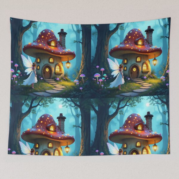 Item preview, The Fairy and Her Fungi House designed and sold by EvaAngel.