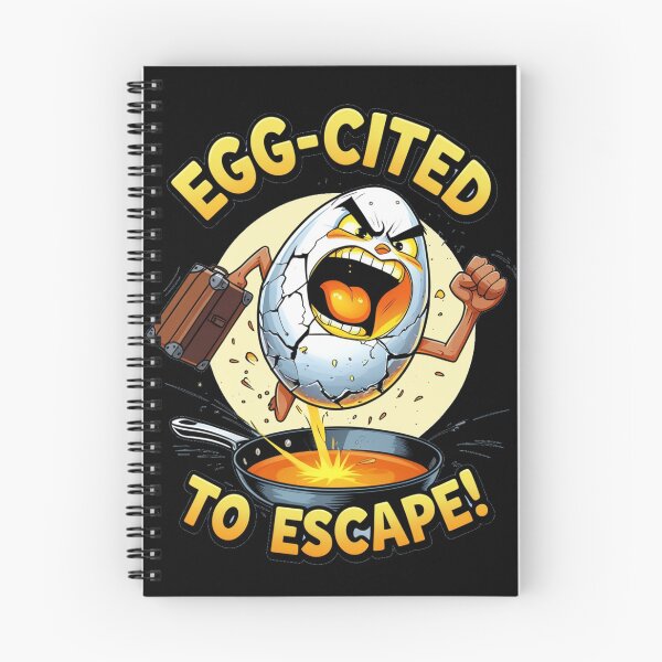 Item preview, egg-cited to escape funny egg cartoon designed and sold by Maverick Spirit.