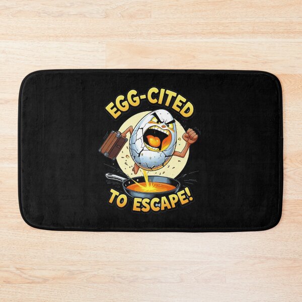 Item preview, egg-cited to escape funny egg cartoon designed and sold by Maverick Spirit.