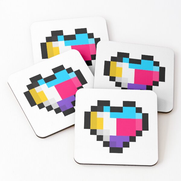 Item preview, Polyamory Pixel Heart Pride Flag  designed and sold by HarveyHandcraftsandDesigns.