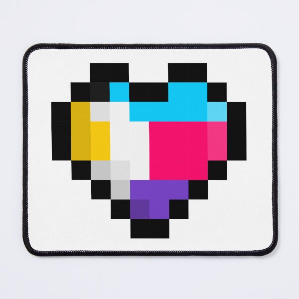 Item preview, Polyamory Pixel Heart Pride Flag designed and sold by HarveyHandcraftsandDesigns.