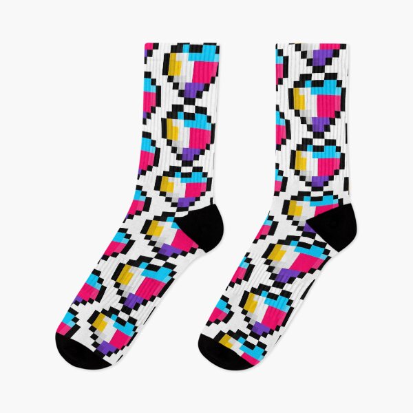Item preview, Polyamory Pixel Heart Pride Flag  designed and sold by HarveyHandcraftsandDesigns.