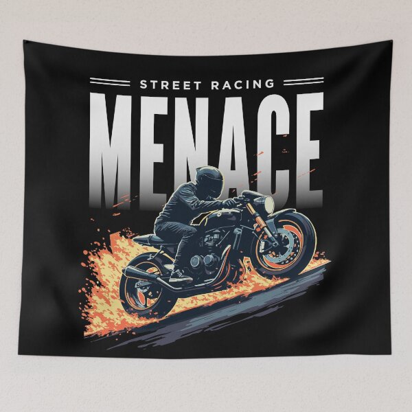 Item preview, Street Racing Menace - Motorcycle Street Racing designed and sold by RaceDayRags.