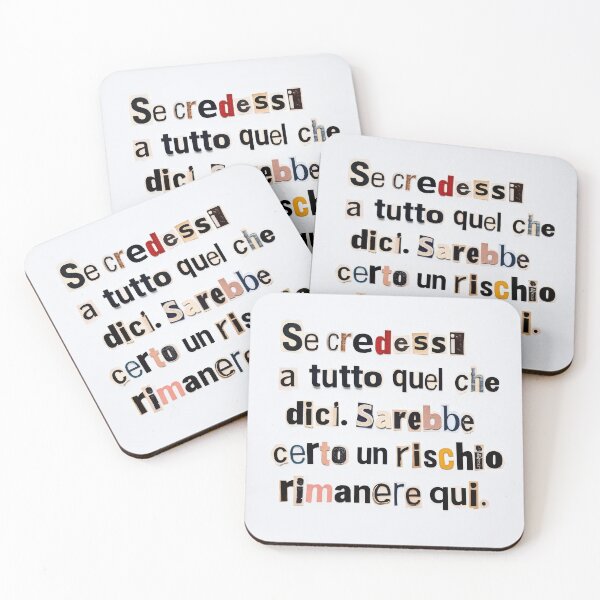 Item preview, Se credessi a tutto quel che dici. Sarebbe certo un rischio rimanere qui." titolo: Calcutta citazione canzone "Briciole" indie pop designed and sold by fuffu.