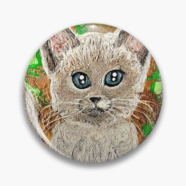 Item preview, Snow Siamese Cat Green and Gold Background designed and sold by PGKINART.