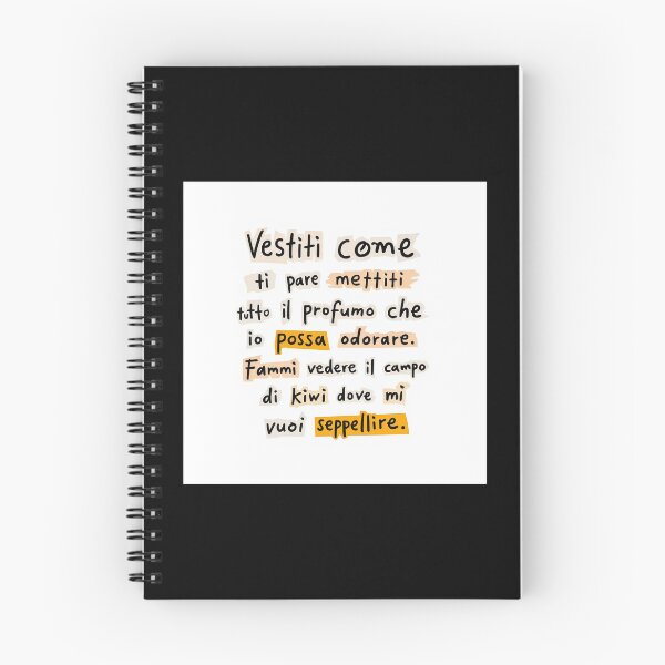 Item preview, "Vestiti come ti pare mettiti tutto il profumo che io possa odorare. Fammi vedere il campo di kiwi dove mi vuoi seppellire." titolo: Calcutta citazione “Kiwi” brano Evergreen designed and sold by fuffu.