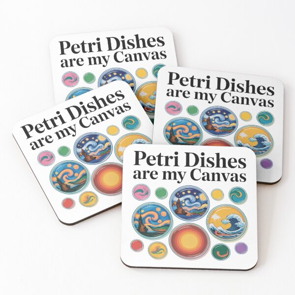 Item preview, Petri dishes are my canvas, funny art and microbiology designed and sold by NoetherSym.