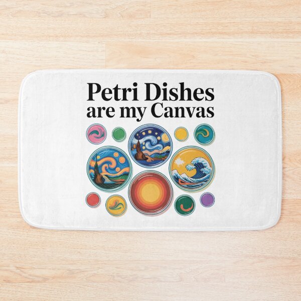 Item preview, Petri dishes are my canvas, funny art and microbiology designed and sold by NoetherSym.