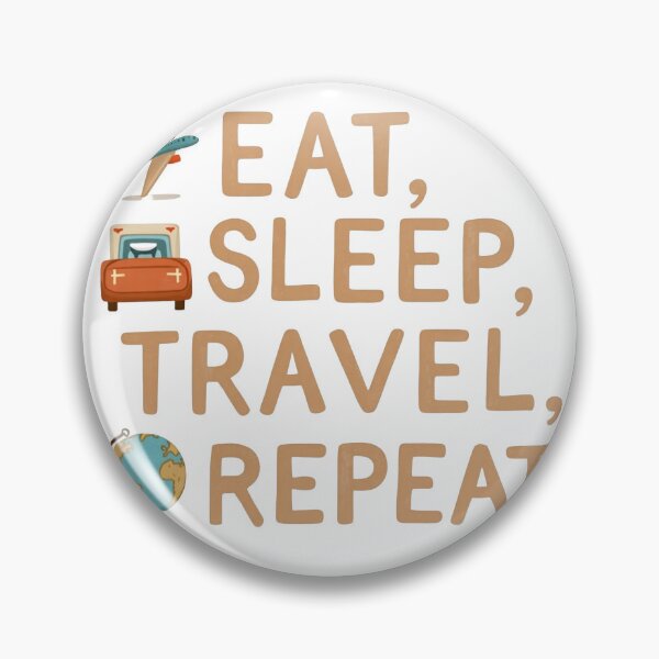 Item preview, Eat. Sleep. Travel. Repeat. – Minimalist Travel Icons Tee designed and sold by UmcommonGoods.