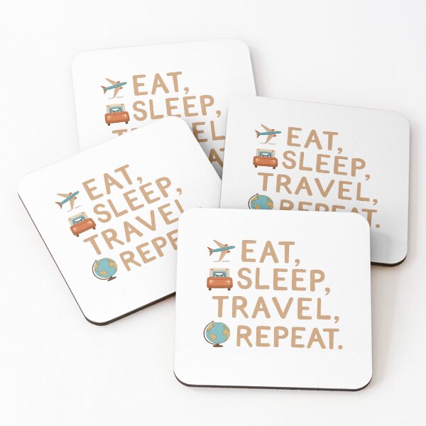 Item preview, Eat. Sleep. Travel. Repeat. – Minimalist Travel Icons Tee designed and sold by UmcommonGoods.