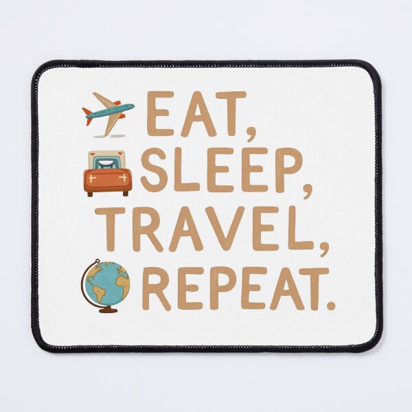 Item preview, Eat. Sleep. Travel. Repeat. – Minimalist Travel Icons Tee designed and sold by UmcommonGoods.