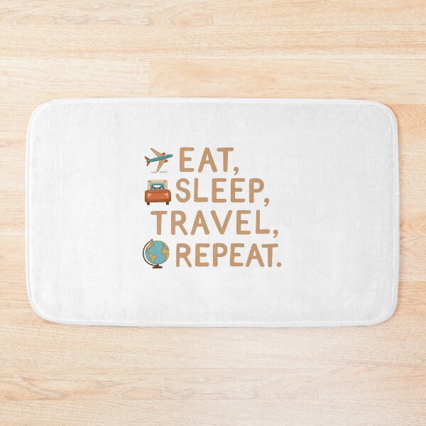 Item preview, Eat. Sleep. Travel. Repeat. – Minimalist Travel Icons Tee designed and sold by UmcommonGoods.