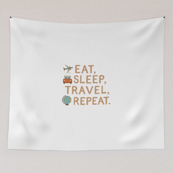 Item preview, Eat. Sleep. Travel. Repeat. – Minimalist Travel Icons Tee designed and sold by UmcommonGoods.