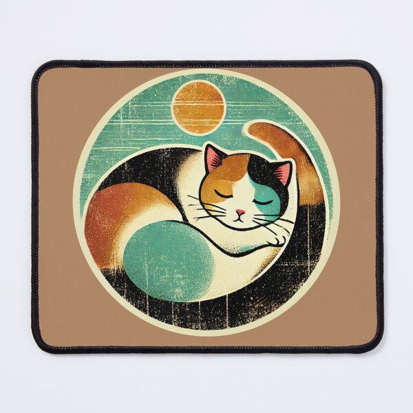 Item preview, Napping Calico Cat Illustration designed and sold by FrictionMaxxing.