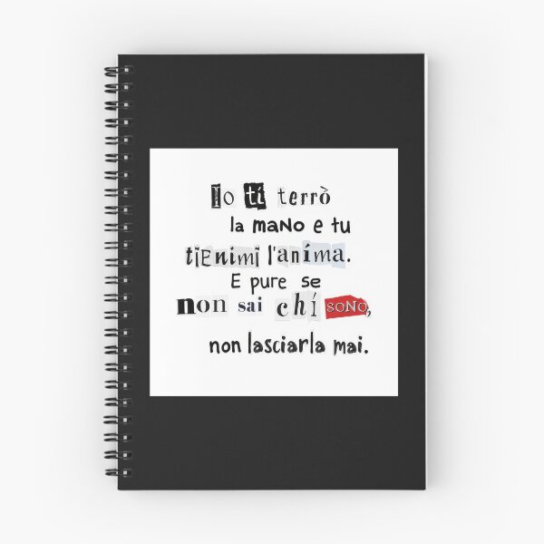 Item preview, "Io ti terrò la mano e tu tienimi l’anima. E pure se non sai chi sono, non lasciarla mai." titolo: PTN citazione “Ricordi” tenersi l’anima indie designed and sold by fuffu.