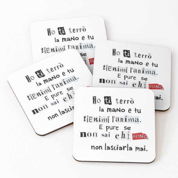 Item preview, "Io ti terrò la mano e tu tienimi l’anima. E pure se non sai chi sono, non lasciarla mai." titolo: PTN citazione “Ricordi” tenersi l’anima indie designed and sold by fuffu.