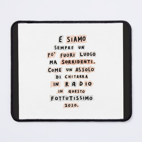Item preview, "E siamo sempre un po’ fuori luogo ma sorridenti. Come un assolo di chitarra in radio in questo fottutissimo 2020." titolo: PTN citazione “La storia infinita” fuori luogo sorridenti designed and sold by fuffu.