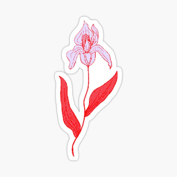Item preview, Iris flower - graphic designed and sold by StickieFlowers.