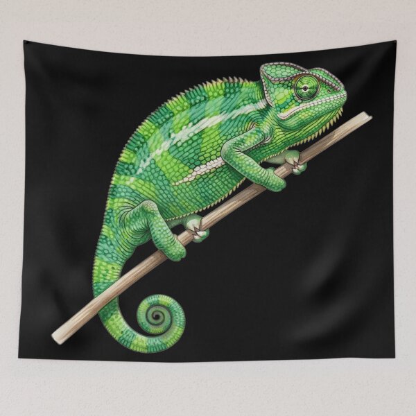 Item preview, Chameleon holding on to a branch  designed and sold by 4rtistcDrift.