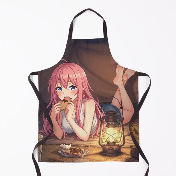Item preview, Waifu in a tent eating a snack under the lamplight designed and sold by GerwantSHOP.