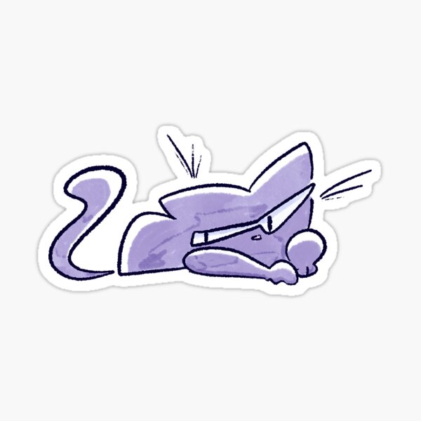 Item preview, Blurple cat designed and sold by scribbyemporium.