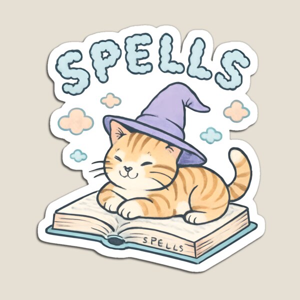 Item preview, Wizard Cat on Spell Book designed and sold by CouleurAlain.