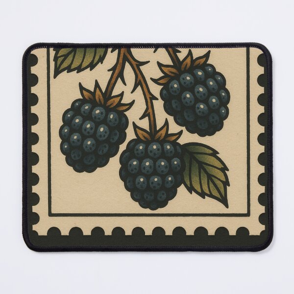 Item preview, Postage Stamp Blackberries PNW Retro Poster Hiking Vintage designed and sold by Wild Blood Designs.